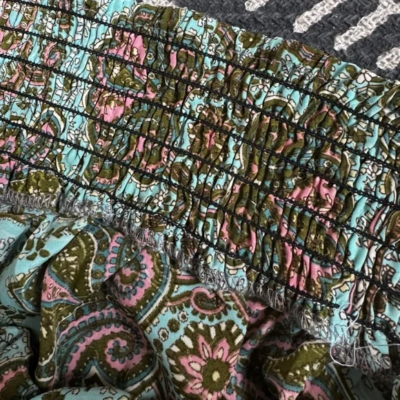 Boho Paisley Tiered Maxi Skirt | Stretch Waist - Picture 5 of 6